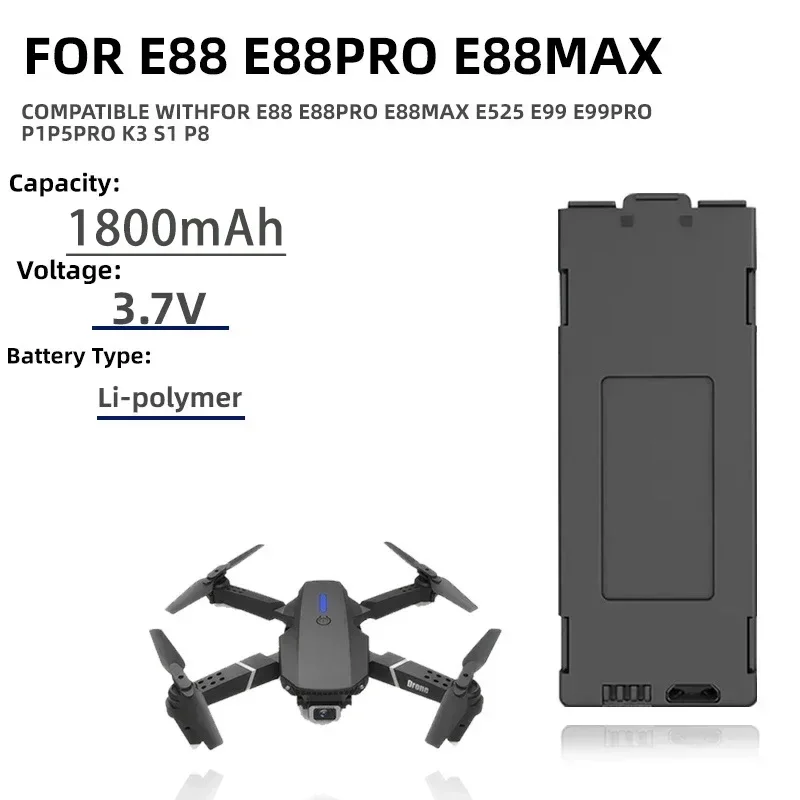 1-10 قطعة E99 Pro بطارية توصيل - مراجعة Eachine Drone E58 وسعره