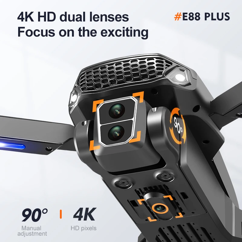 طائرة بدون طيار E88 Plus Quadc - مراجعة Drone Camera Night Vision وسعره