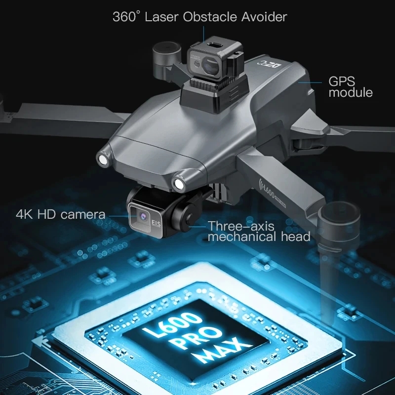L600 PRO MAX GPS الطائرة بدون  - مراجعة Drone Camera Lens وسعره