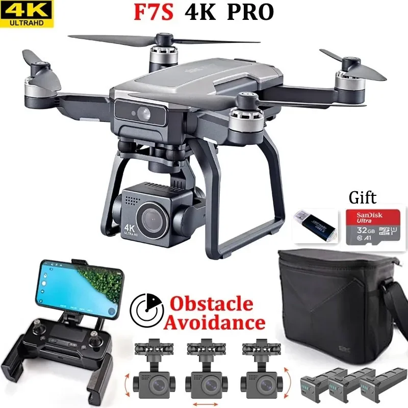 طائرة بدون طيار SJRC F7s 4K PR - مراجعة Drone Camera With Gimbal وسعره