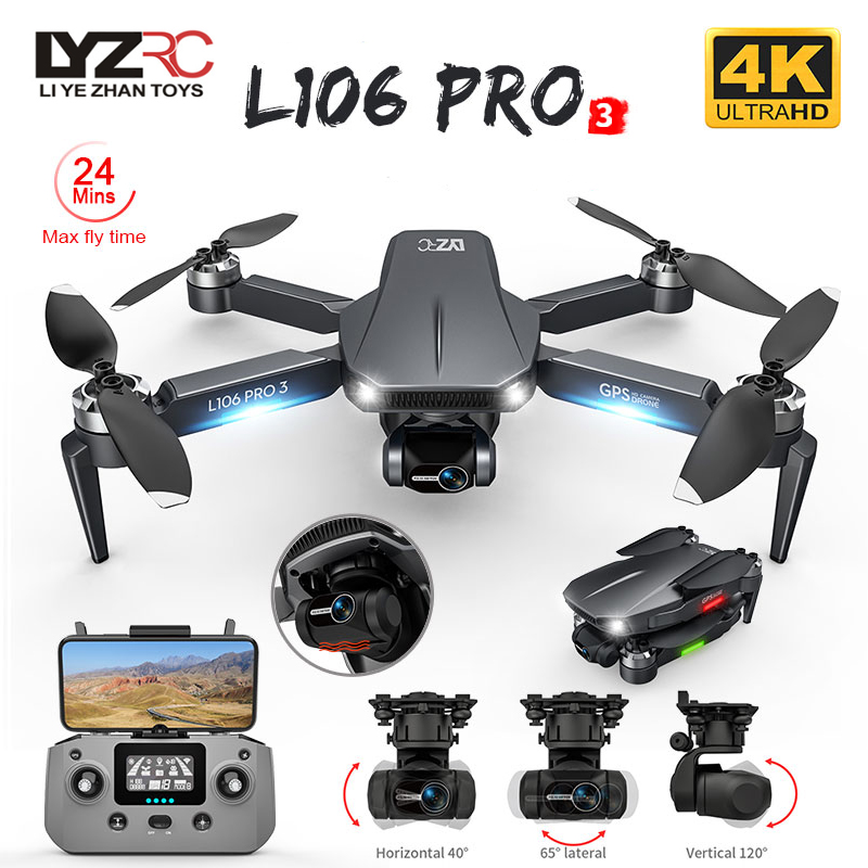 L106 Pro 3 طائرة بدون طيار 5G  - مراجعة Drone Camera With Gimbal وسعره